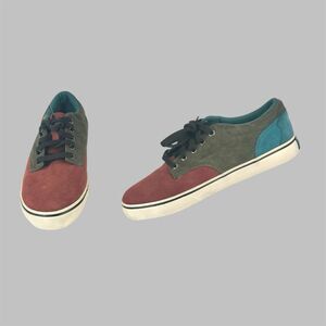 The Hundreds Shoes Johnson Low Top F13F110001 Men’s Size 9 Burgundy Green Suede